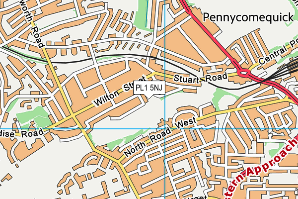 PL1 5NJ map - OS VectorMap District (Ordnance Survey)