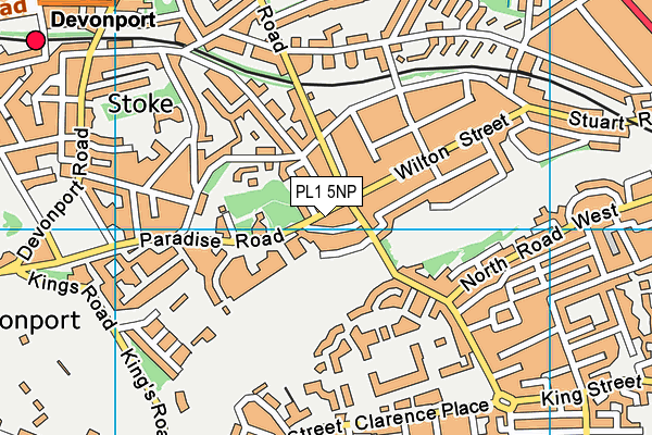 PL1 5NP map - OS VectorMap District (Ordnance Survey)