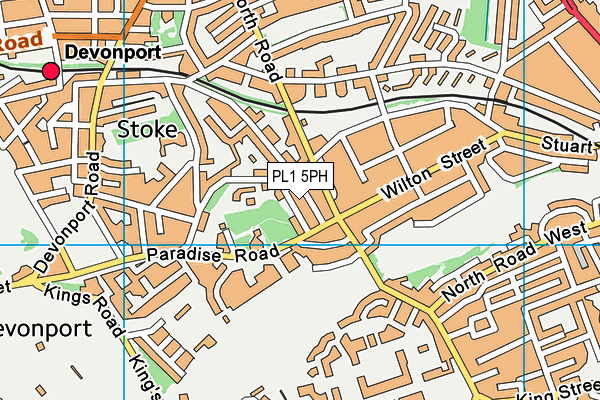 PL1 5PH map - OS VectorMap District (Ordnance Survey)