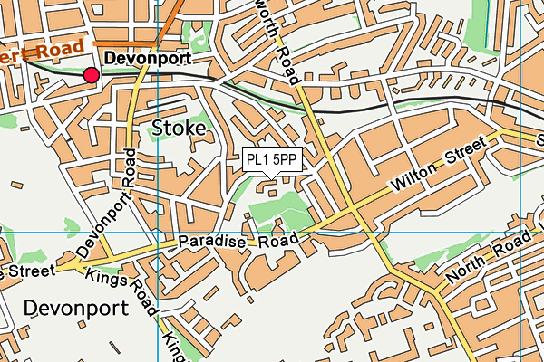 PL1 5PP map - OS VectorMap District (Ordnance Survey)