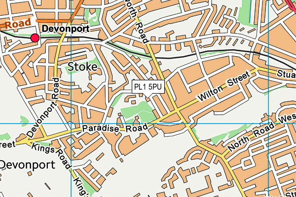 PL1 5PU map - OS VectorMap District (Ordnance Survey)