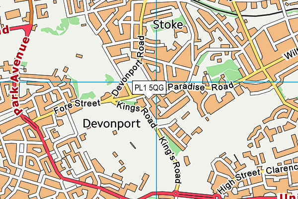 City College Plymouth (Kings Road Centre) map (PL1 5QG) - OS VectorMap District (Ordnance Survey)