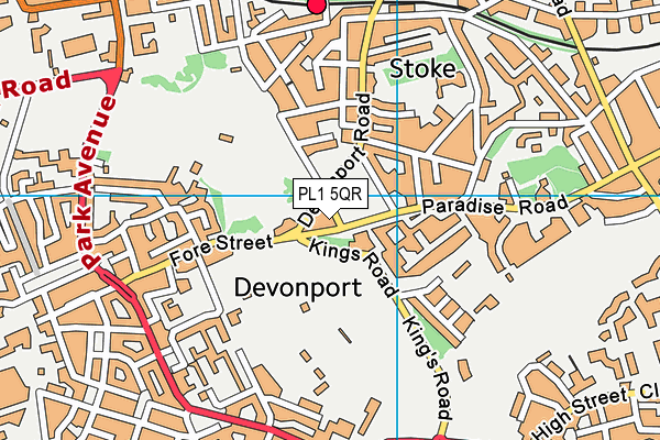 PL1 5QR map - OS VectorMap District (Ordnance Survey)