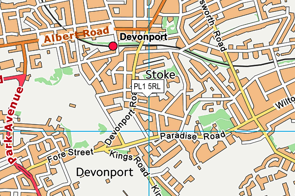 PL1 5RL map - OS VectorMap District (Ordnance Survey)
