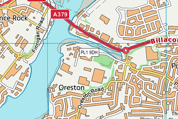 PL1 9DH map - OS VectorMap District (Ordnance Survey)