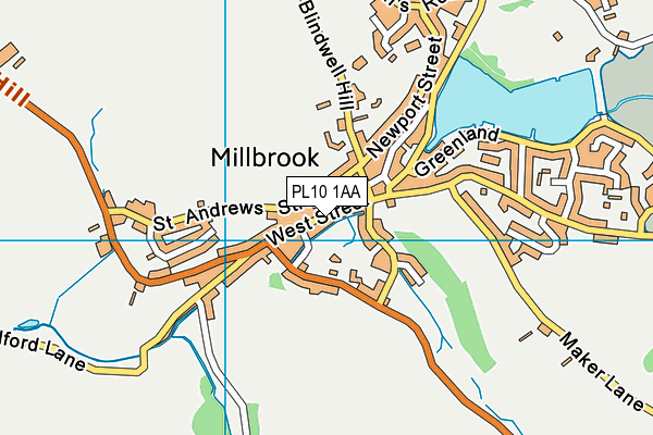Map of BEN'S PLAICE MILLBROOK LTD at district scale
