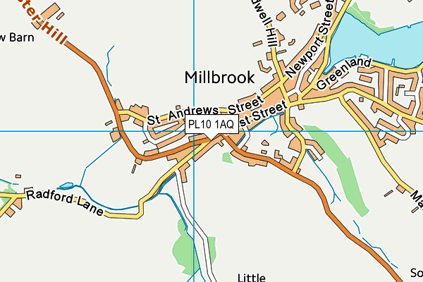 PL10 1AQ map - OS VectorMap District (Ordnance Survey)