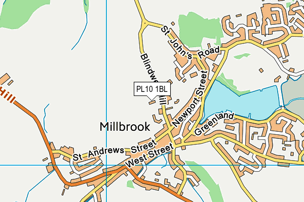 PL10 1BL map - OS VectorMap District (Ordnance Survey)