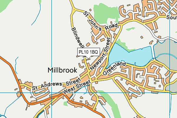 PL10 1BQ map - OS VectorMap District (Ordnance Survey)