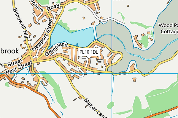 PL10 1DL map - OS VectorMap District (Ordnance Survey)