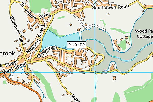 PL10 1DP map - OS VectorMap District (Ordnance Survey)