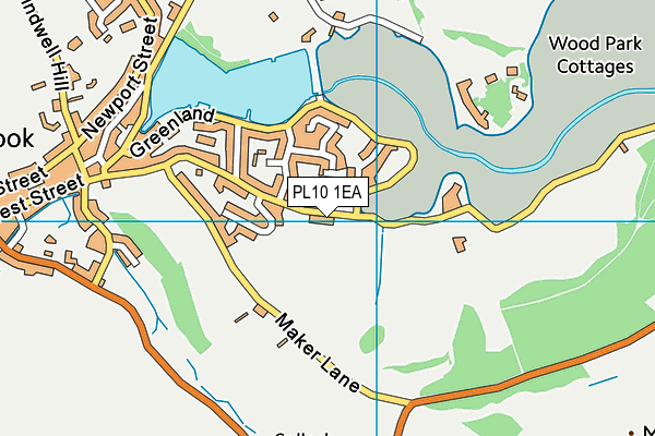 PL10 1EA map - OS VectorMap District (Ordnance Survey)