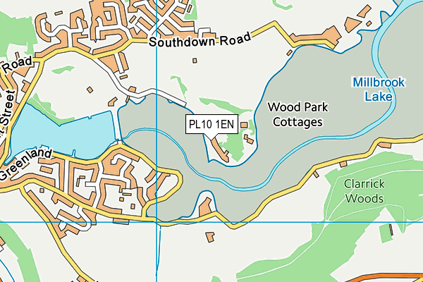 Jenkins Park map (PL10 1EN) - OS VectorMap District (Ordnance Survey)