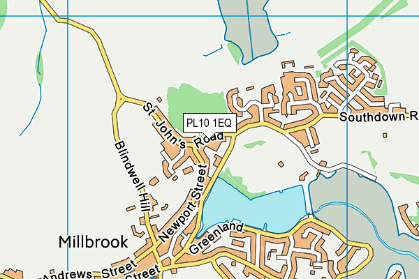 PL10 1EQ map - OS VectorMap District (Ordnance Survey)