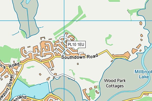 PL10 1EU map - OS VectorMap District (Ordnance Survey)