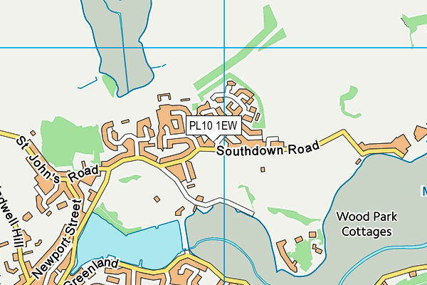 PL10 1EW map - OS VectorMap District (Ordnance Survey)