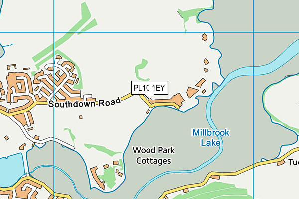 PL10 1EY map - OS VectorMap District (Ordnance Survey)