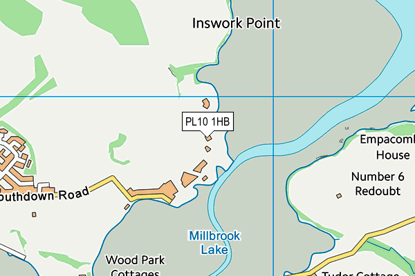 PL10 1HB map - OS VectorMap District (Ordnance Survey)