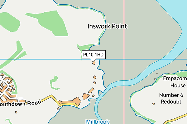 PL10 1HD map - OS VectorMap District (Ordnance Survey)