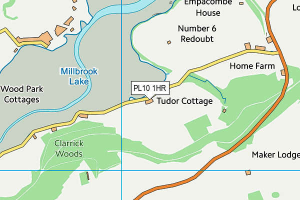 PL10 1HR map - OS VectorMap District (Ordnance Survey)