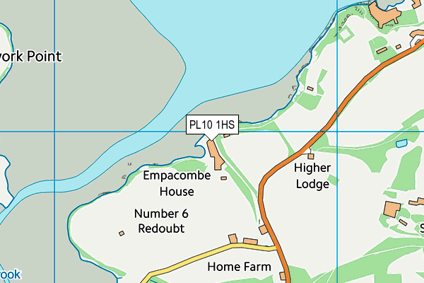 PL10 1HS map - OS VectorMap District (Ordnance Survey)