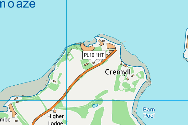 PL10 1HT map - OS VectorMap District (Ordnance Survey)