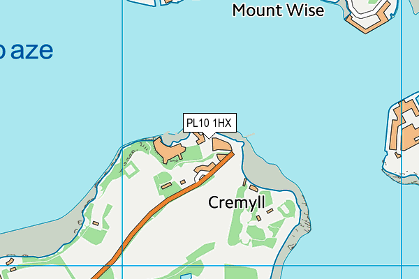 PL10 1HX map - OS VectorMap District (Ordnance Survey)