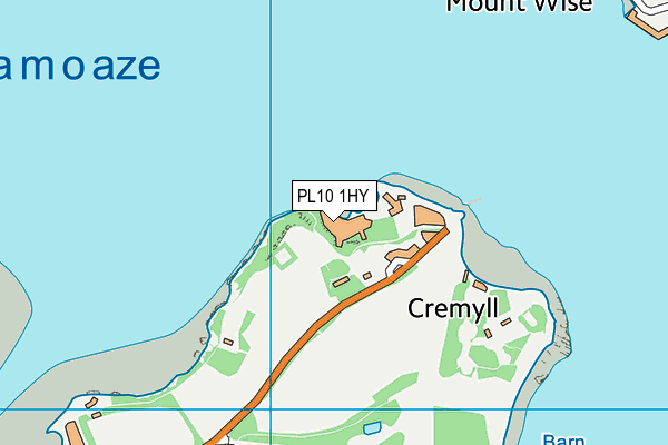 PL10 1HY map - OS VectorMap District (Ordnance Survey)