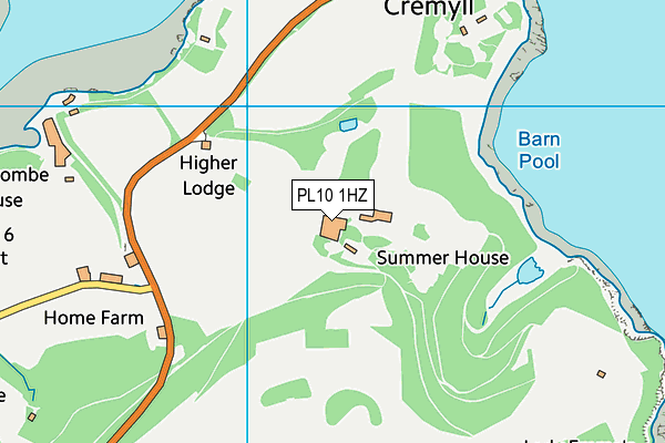 PL10 1HZ map - OS VectorMap District (Ordnance Survey)