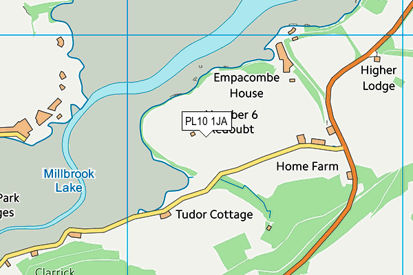 PL10 1JA map - OS VectorMap District (Ordnance Survey)