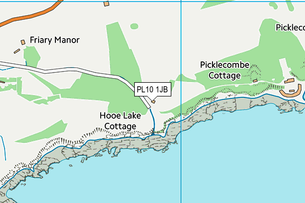 PL10 1JB map - OS VectorMap District (Ordnance Survey)