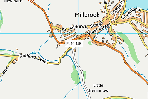 PL10 1JE map - OS VectorMap District (Ordnance Survey)