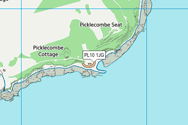 PL10 1JG map - OS VectorMap District (Ordnance Survey)