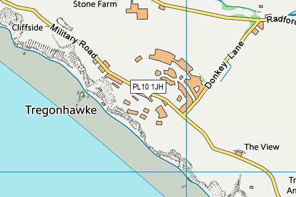 PL10 1JH map - OS VectorMap District (Ordnance Survey)