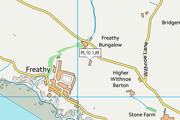 PL10 1JR map - OS VectorMap District (Ordnance Survey)