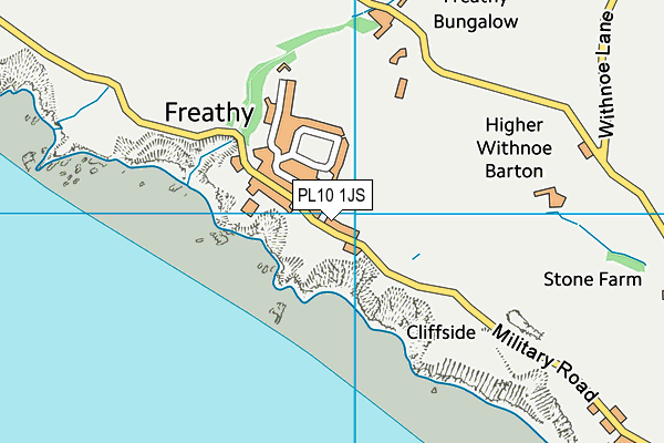 PL10 1JS map - OS VectorMap District (Ordnance Survey)