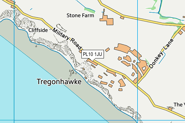 PL10 1JU map - OS VectorMap District (Ordnance Survey)