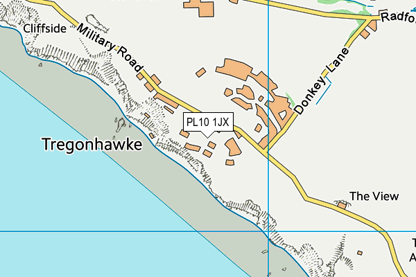 PL10 1JX map - OS VectorMap District (Ordnance Survey)