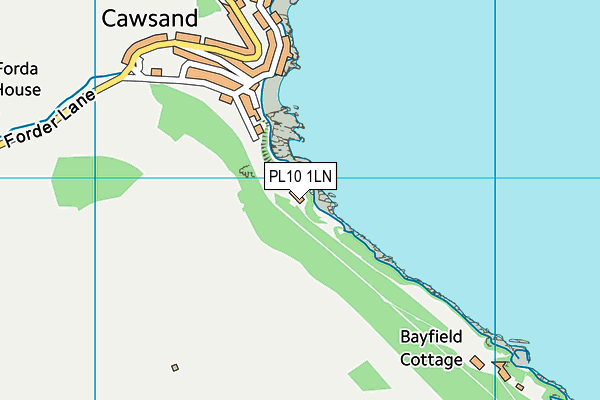 PL10 1LN map - OS VectorMap District (Ordnance Survey)