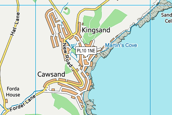 PL10 1NE map - OS VectorMap District (Ordnance Survey)