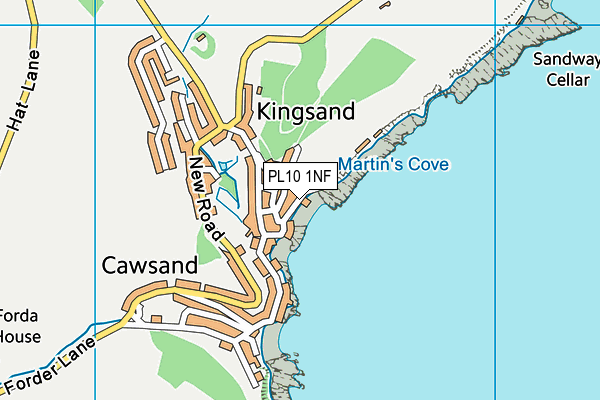 PL10 1NF map - OS VectorMap District (Ordnance Survey)