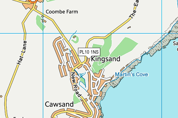 PL10 1NS map - OS VectorMap District (Ordnance Survey)