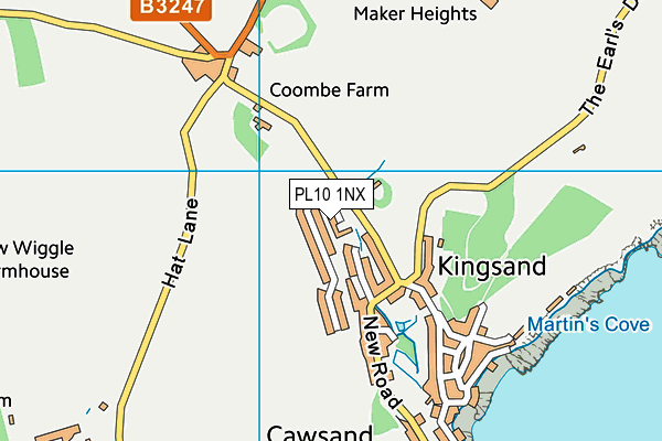 PL10 1NX map - OS VectorMap District (Ordnance Survey)