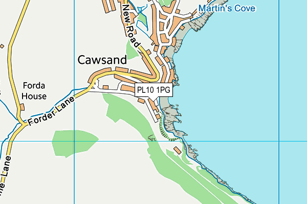 PL10 1PG map - OS VectorMap District (Ordnance Survey)