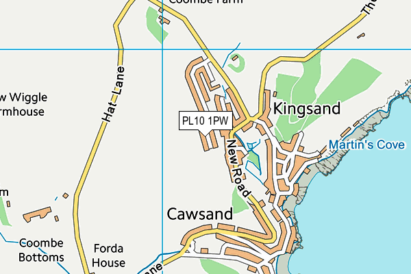 PL10 1PW map - OS VectorMap District (Ordnance Survey)