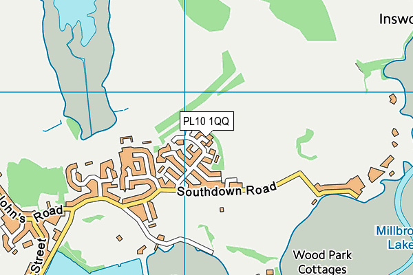 PL10 1QQ map - OS VectorMap District (Ordnance Survey)