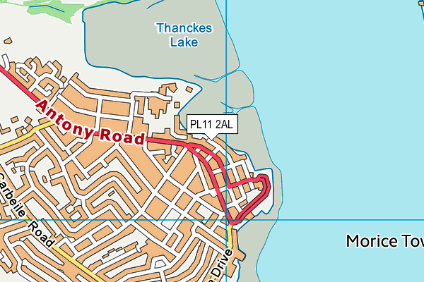 PL11 2AL map - OS VectorMap District (Ordnance Survey)