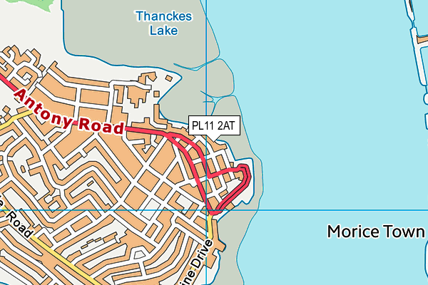 PL11 2AT map - OS VectorMap District (Ordnance Survey)
