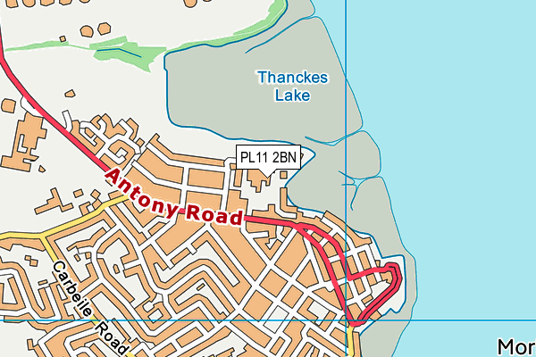 PL11 2BN map - OS VectorMap District (Ordnance Survey)