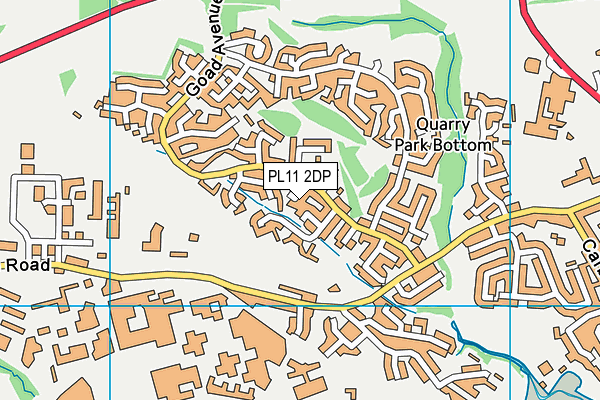 PL11 2DP map - OS VectorMap District (Ordnance Survey)